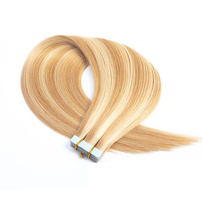 10 - 30 Inch Tape In Remy Human Hair Extensions #27/613 20 Pcs