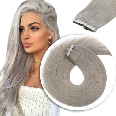10 - 30 Inch Tape In Remy Human Hair Extensions Grey 20 Pcs