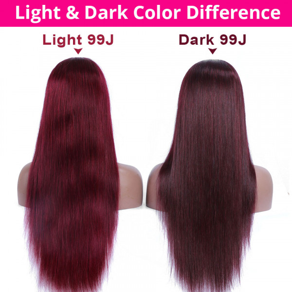 14 - 32 Inch Straight Human Hair Ponytail Drawstring Clip Ponytail Extensions Dark 99J Color