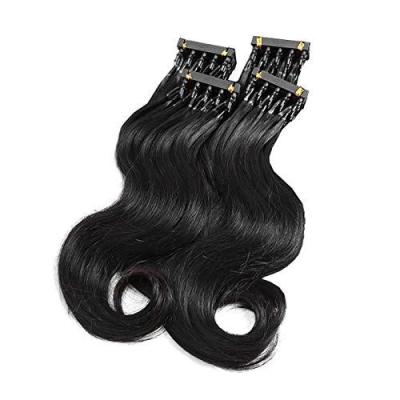 14 - 30 Inch 6D Hair Extensions Body Wave Human Hair 20 Rows 5 Strands/Row