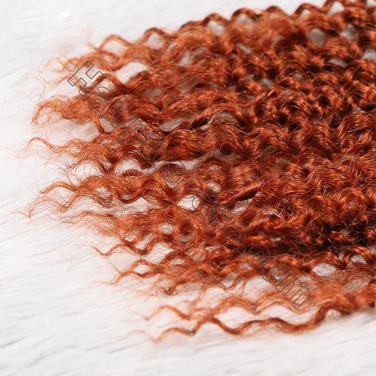 14 - 30 Inch Nano Ring Hair Extensions Human Hair Kinky Curly #33 100S 4