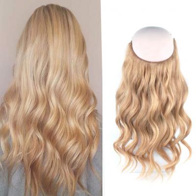 14 - 32 Inch Human Hair Halo Extensions #12 Body Wave/Straight