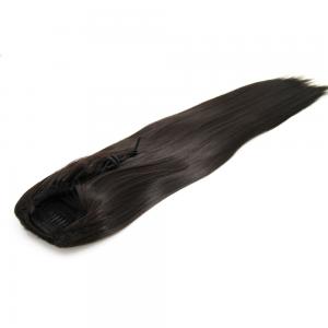 14 Inch Drawstring Human Hair Ponytail Fascinating Straight #2 Dark Brown