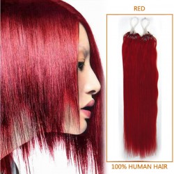 18 Inch Red Micro Loop Human Hair Extensions 100S 100g