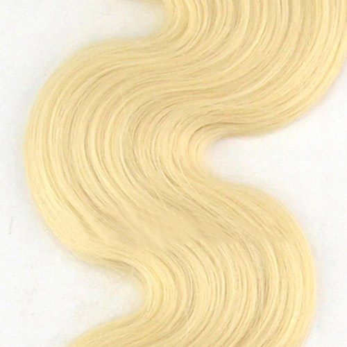 20 Inch #60 White Blonde Flexible Tape In Hair Extensions Body Wave 20 Pcs details pic 2