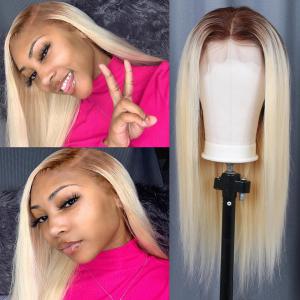 4/613 Ombre 613 Blonde Hair Straight And Body Wave Lace Front Wigs 8-30Inch