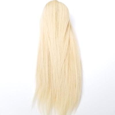 8 - 30 Inch Claw Ponytail Extension Human Hair #613 Bleach Blonde