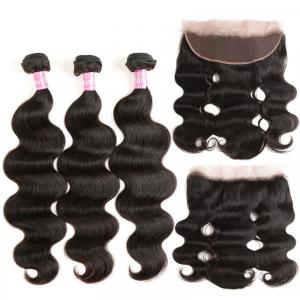 Body Wave 3 Bundles With 13*4 Lace Frontal Virgin Human Hair