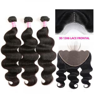 Virgin Hair Body Wave 13x6 Lace Frontal Closure With Bundles