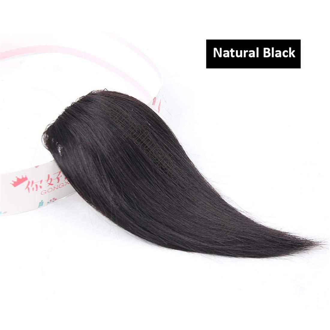 Clip on Crown Hair Extensions Human Hair, 10" Secret Thicken Crown