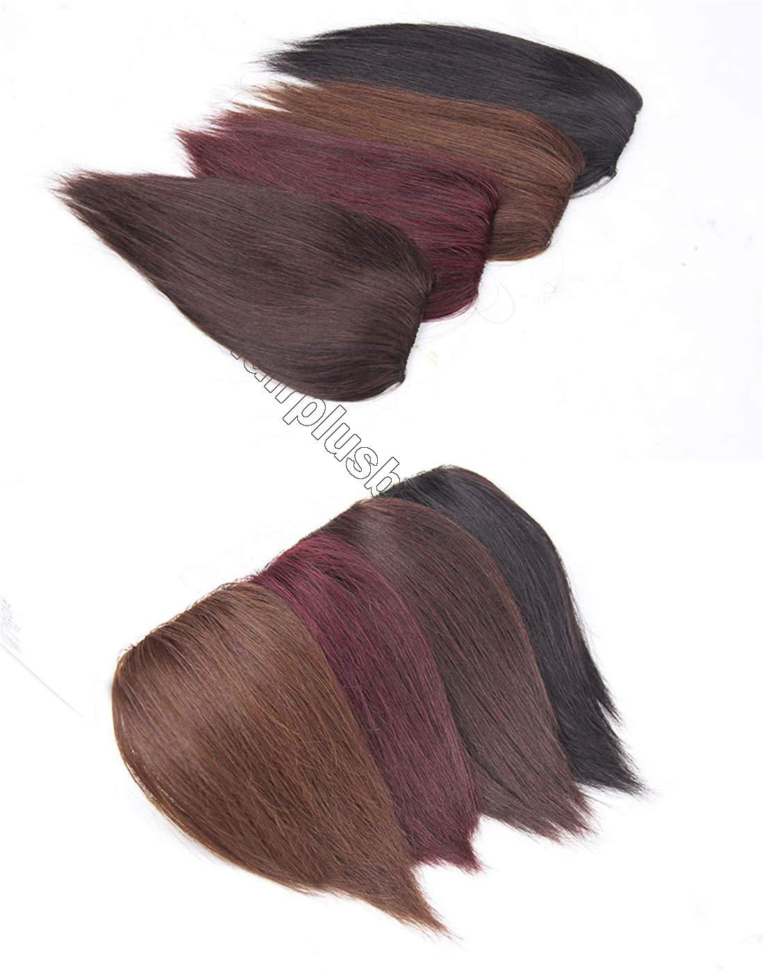Clip on Crown Hair Extensions Human Hair, 10" Secret Thicken Crown