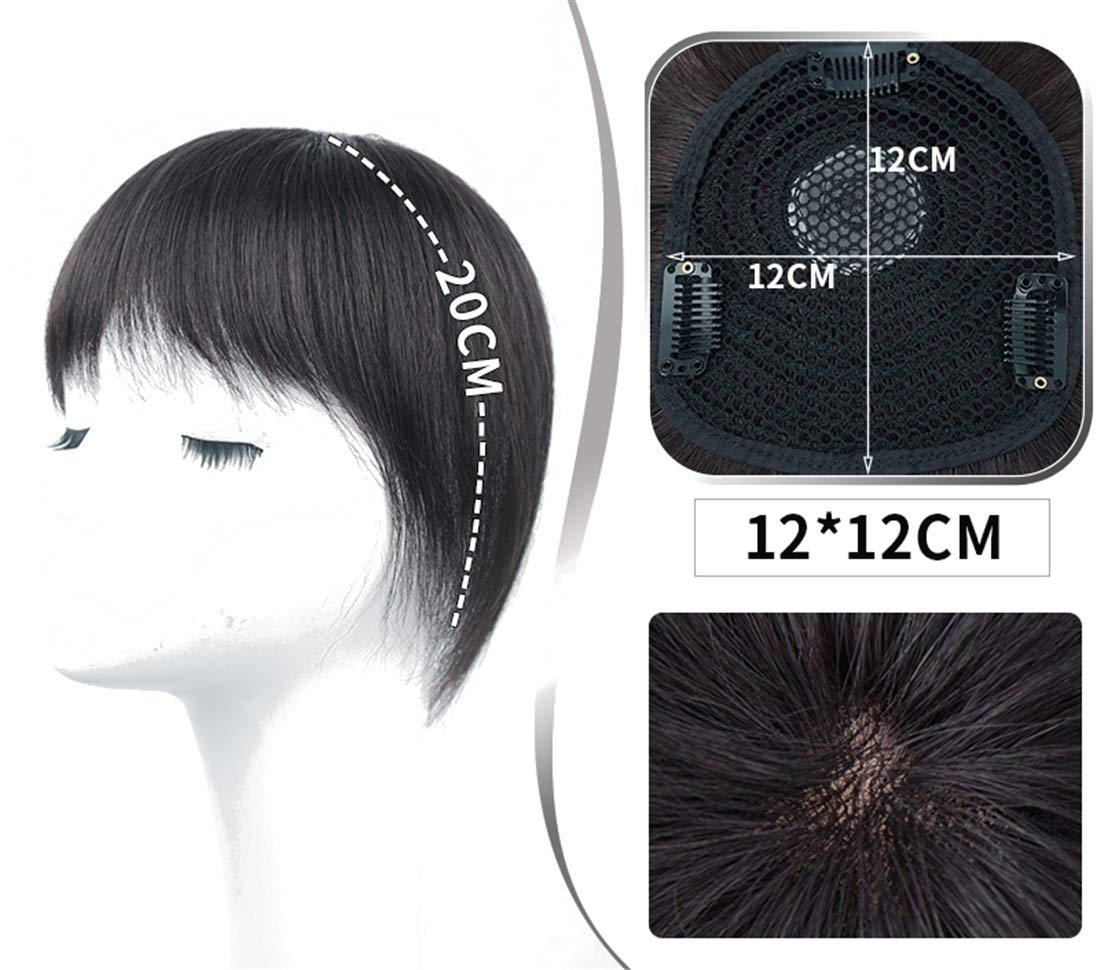 Clips on Human Hair Toppers for Women with Thinning Hair, Hand Made