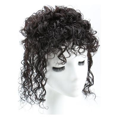 Curly Human Hair Topper Clip on Topper Wiglet for Women
