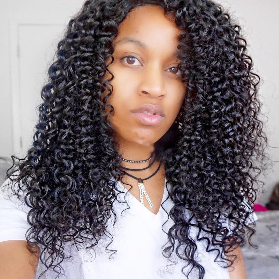 Curly Lace Front Wigs Remy Human Hair, Natural Color