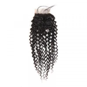 Curly Weave Virgin Human Hair 4x4 Lace Closure