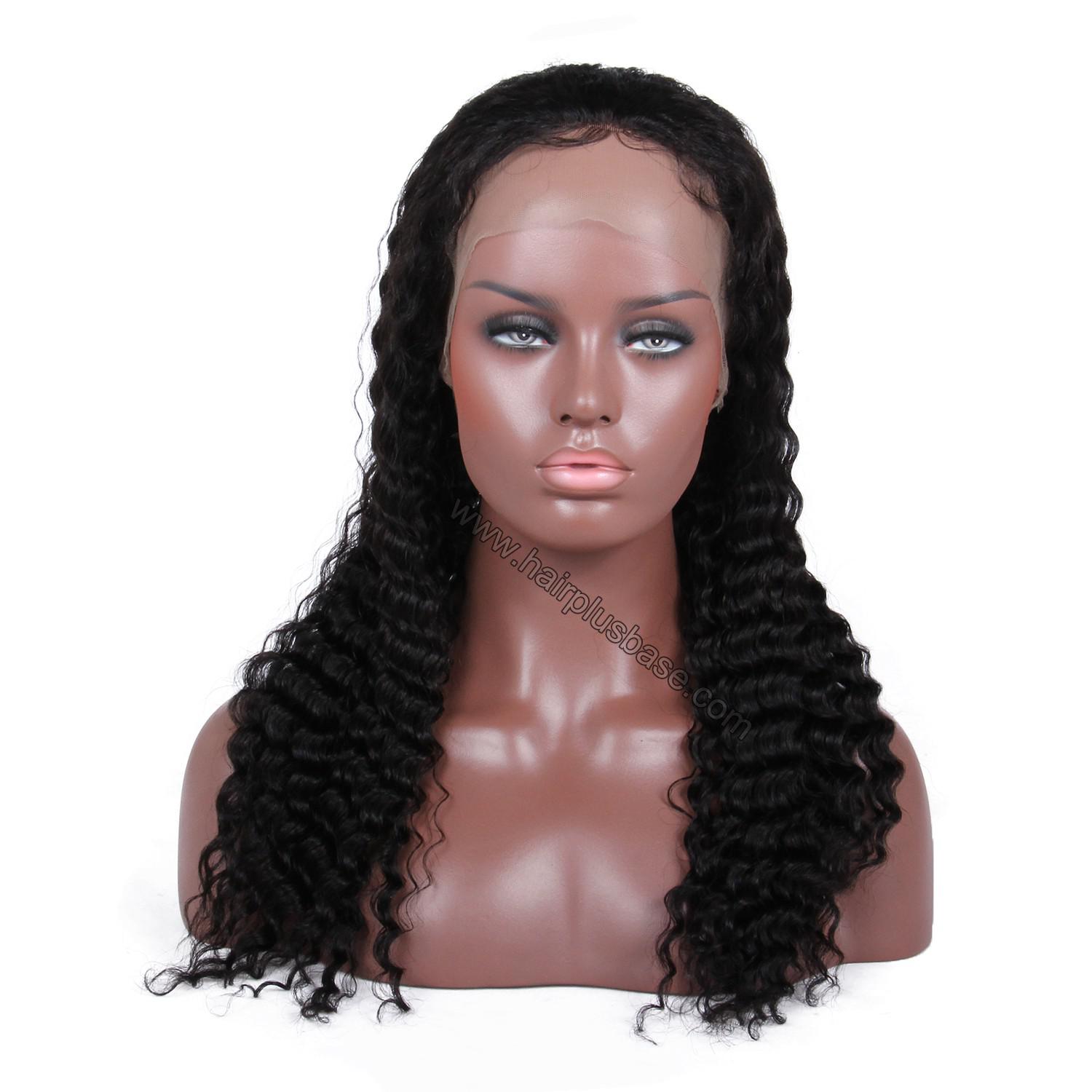 Deep Wave Glueless Lace Front Wigs Remy Human Hair