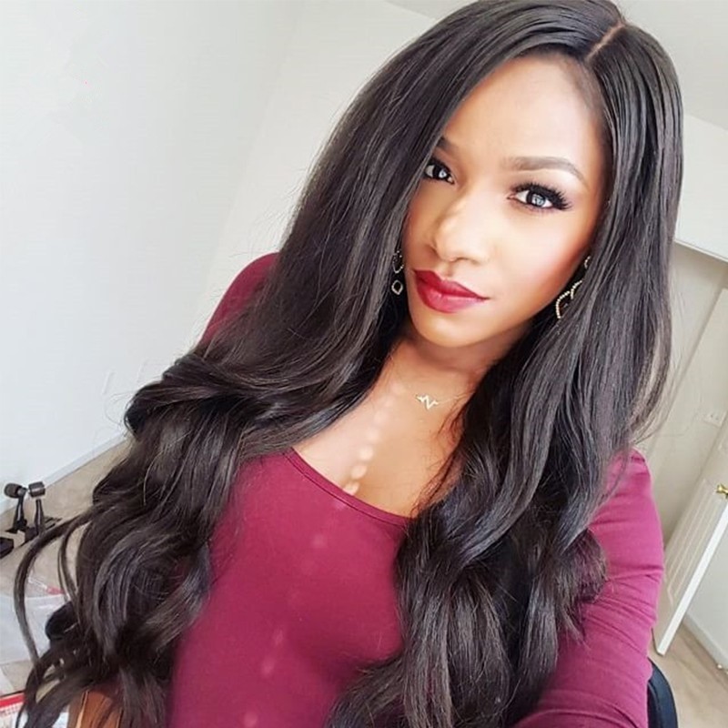 Glueless Full Lace Wigs Remy Human Hair Side Part Loose Wave
