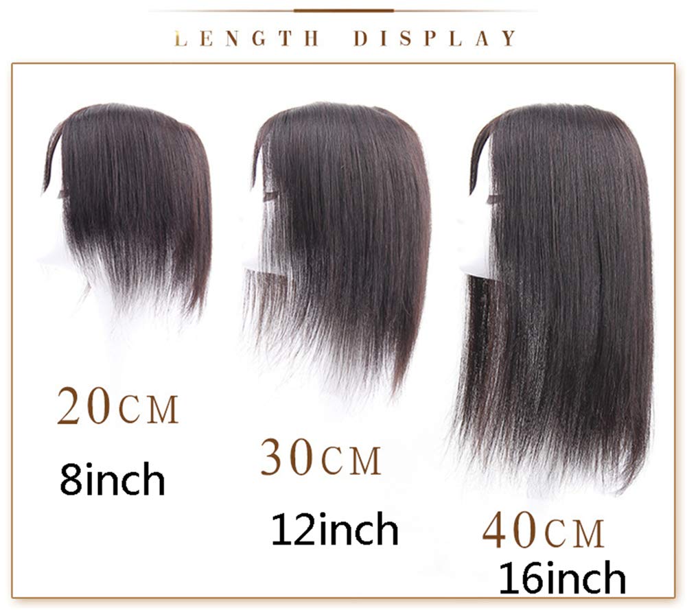 15*17CM Hand Made Topper Hairpiece Clip In 100% Human Hair Straight Remy Hair Topper For Women 2