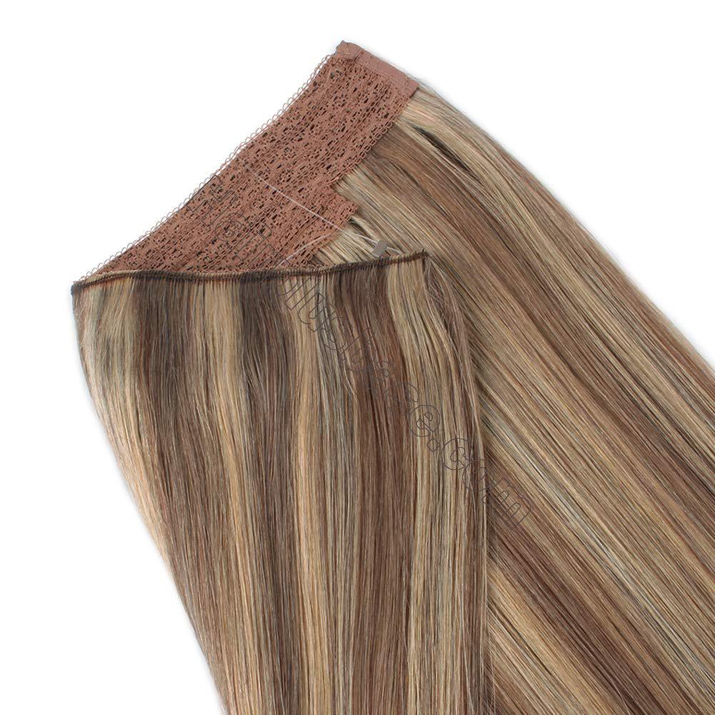 Halo Hair Extensions For Thin Hair 4/27 Body Wave/Straight