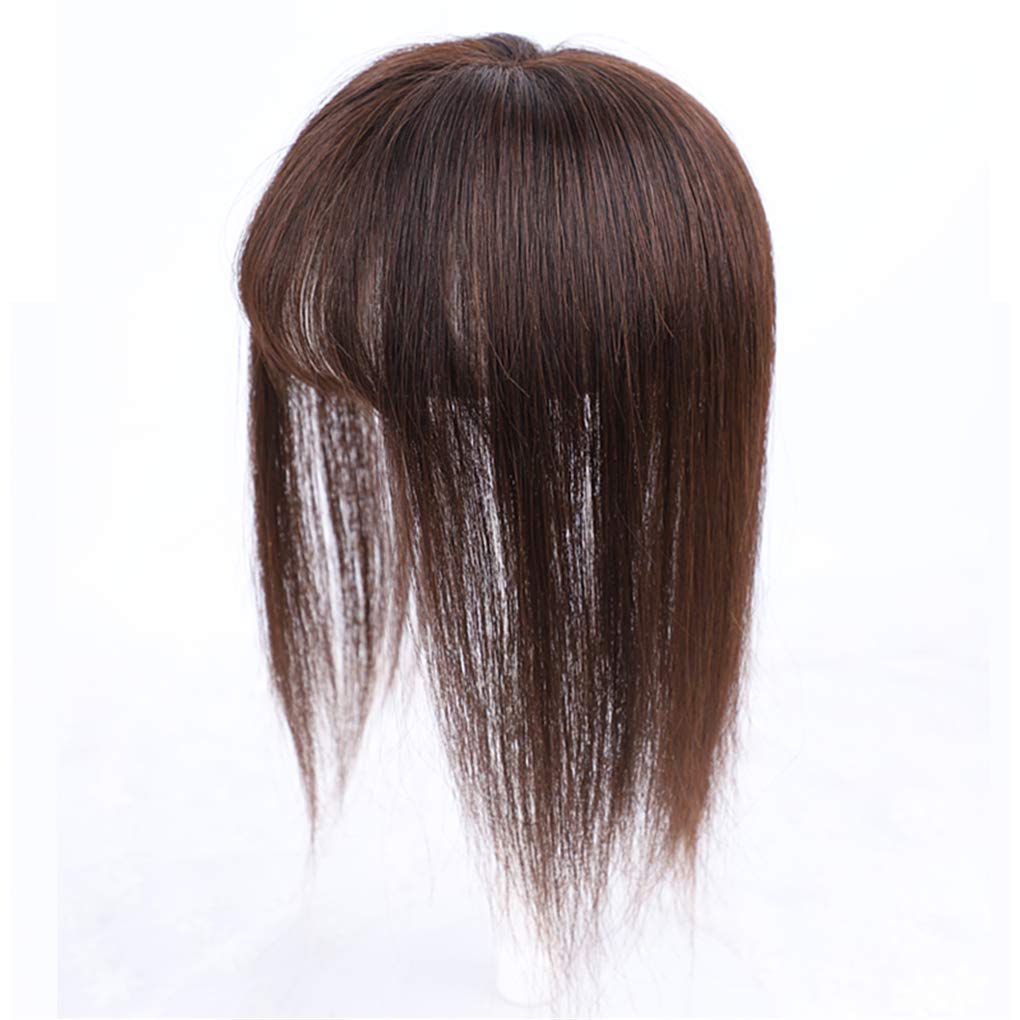 Human Hair Toppers Clip in, 7x10cm Mono Crown Topper Wiglet Hairpieces