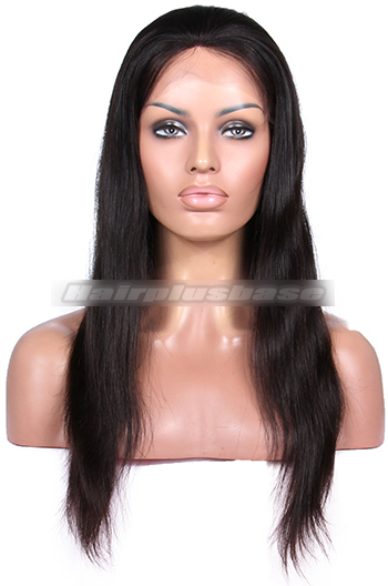 Indian Remy Hair Silky Straight Glueless Full Lace Wigs
