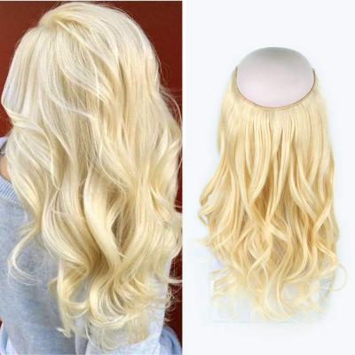 Invisible Halo Human Hair Extensions #613 Body Wave/Straight
