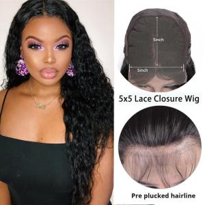 Loose Curl 5*5 Lace Closure Wigs 8-40 Inch Long Closure Wigs 180% Density
