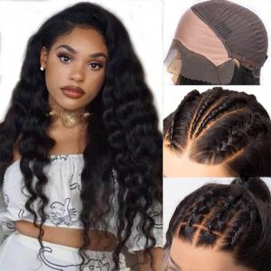 Loose Deep Wave Fake Scalp Invisible 13*4 Lace Front Wigs Bleached Knots Undetectable Lace Wigs