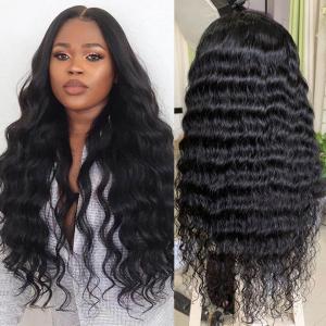 Loose Deep Wave Long 6*6 Lace Closure Wigs 180% Density 8-40inches Transparent Lace Available