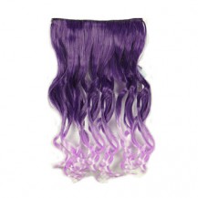 Ombre Colorful Clip in Hair Wavy 05# Deep purple/Light Purple 1 Piece