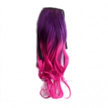 Ombre Colorful Ponytail Wavy 04# Purple/Rosy 1 Piece