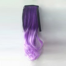 Ombre Colorful Ponytail Wavy 06# Deep purple/Light Purple 1 Piece