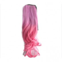 Ombre Colorful Ponytail Wavy 07# Pink/Warm Pink 1 Piece