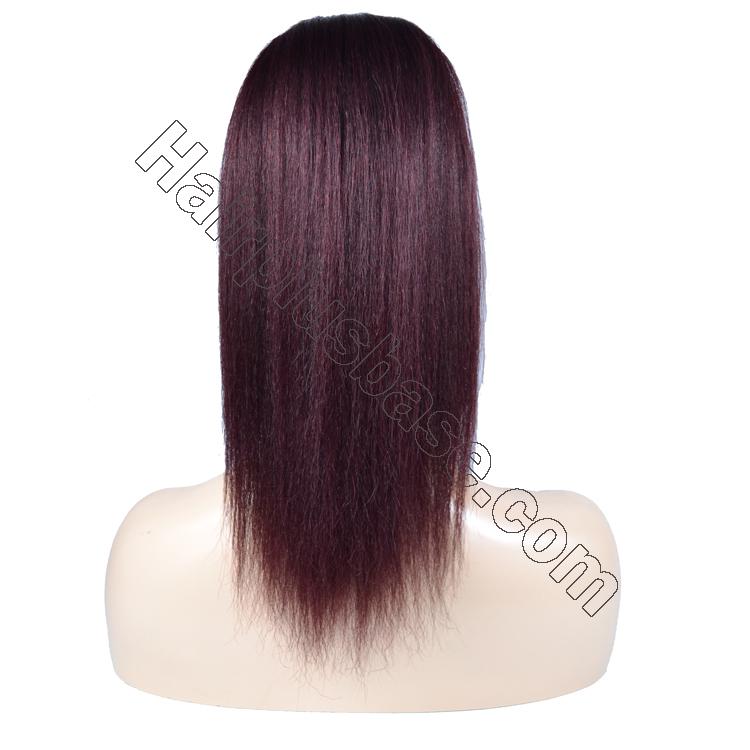 14 - 32 Inch Straight Human Hair Ponytail Drawstring Clip Ponytail Extensions Dark 99J no 4