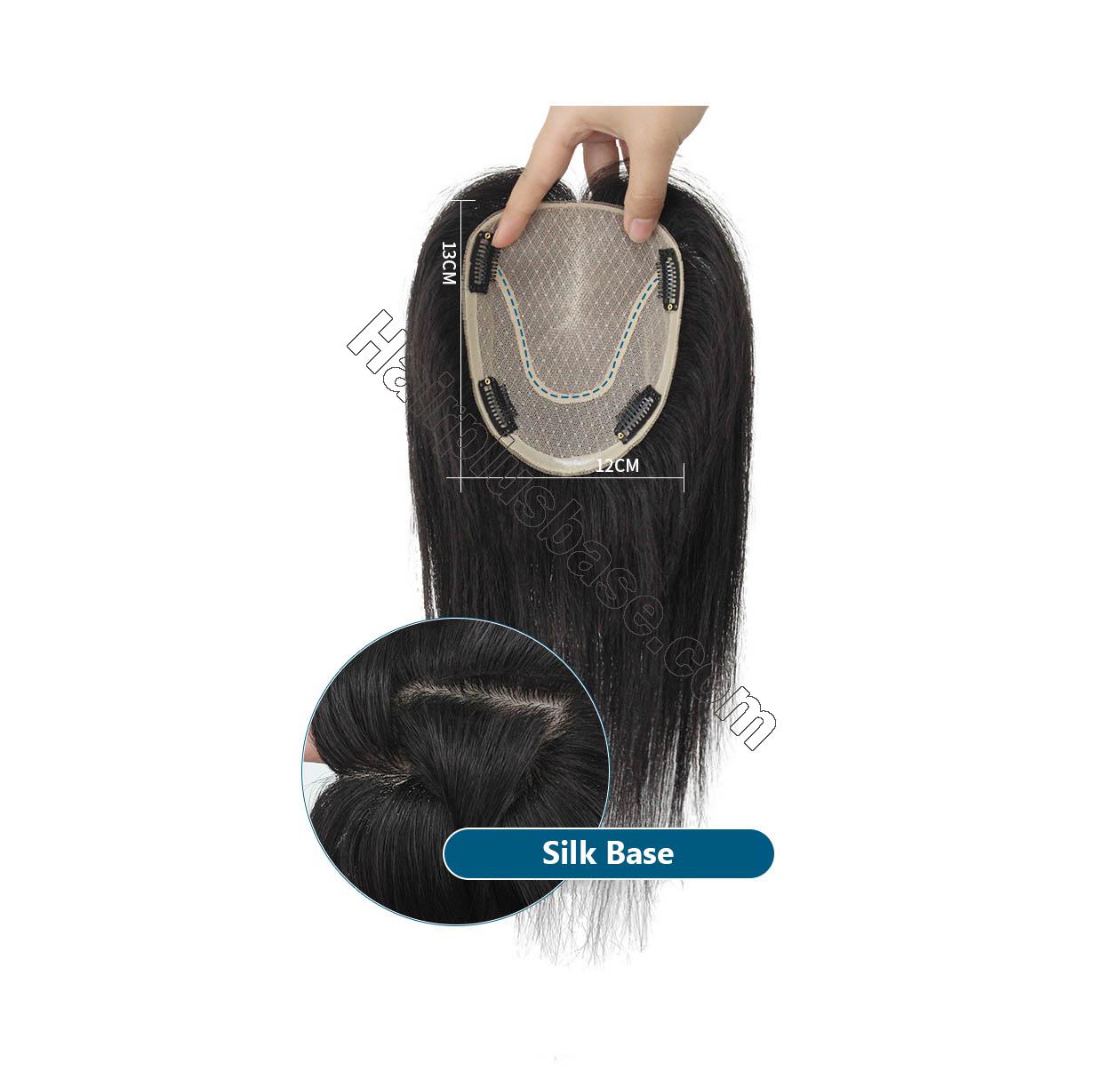 Silk Top Virgin Remy Human Hair Topper For Hair Loss 2