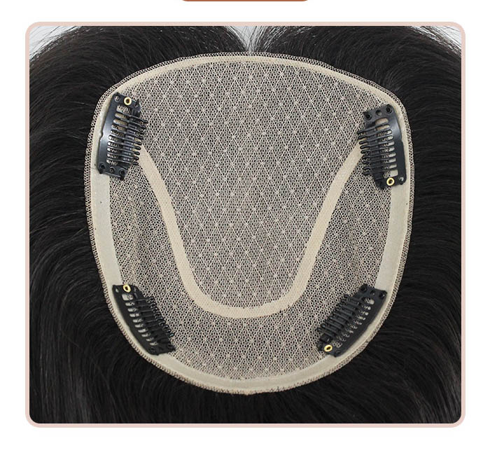 Silk Top Virgin Remy Human Hair Topper For Hair Loss 5