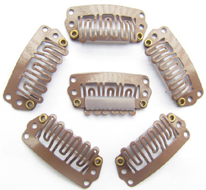 U-insection 2.8cm Light Brown Steel Hair Extension Clips 20pcs