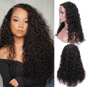 Water Wave Transparent Human Hair Lace Front Wigs With Baby Hair For Women