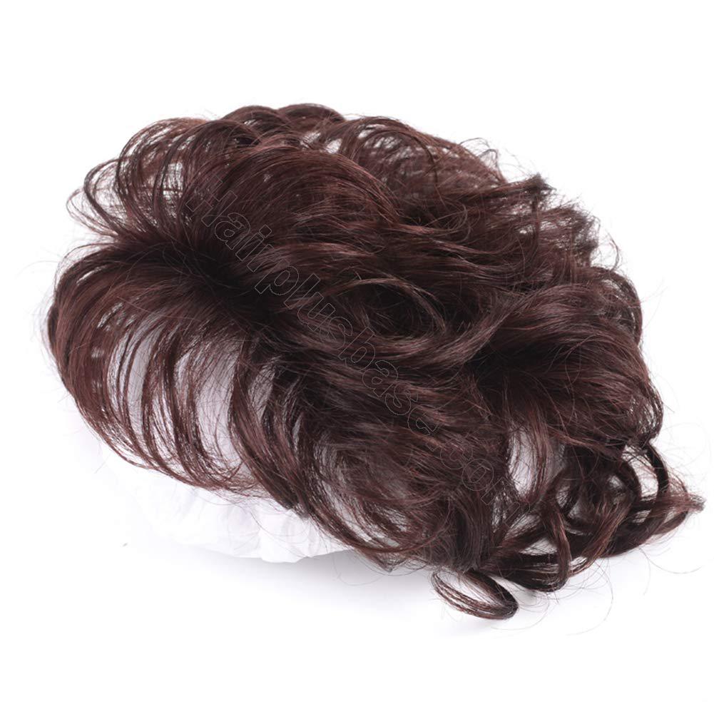 Wavy Human Hair Wiglet Toppers Clip on 4.7"x4.7" Crown Topper for Women